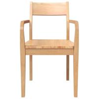Eetkamerstoelen 2 st massief hout naturel rubber - thumbnail