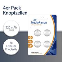 MediaRange MRBAT132 lithiumknoopbatterij CR2032 (verpakking van 3 V, 4) - thumbnail