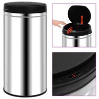 VidaXL Prullenbak met automatische sensor 70 l roestvrij staal - thumbnail