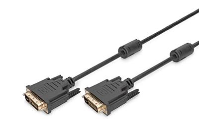 Digitus AK-320101-050-S DVI-kabel DVI Aansluitkabel DVI-D 24+1-polige stekker, DVI-D 24+1-polige stekker 5.00 m Zwart Schroefbaar, Met Ferrietkern Digitus AK-320101-050-S DVI-kabel DVI Aansluitkabel DVI-D 24+1-polige stekker, DVI-D 24+1-polige stekker 5.00 m Zwart Schroefbaar, Met Ferrietkern