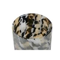 Kaarshouder Home ESPRIT Zwart Crème Kristal 12 x 12 x 11,5 cm - thumbnail