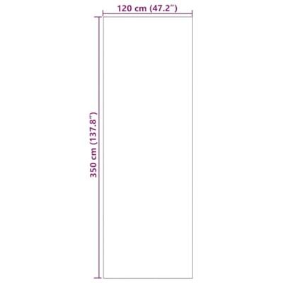 Deurmat Crème en Zwart 120 x 350 cm Polyamide en PVC