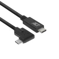 ACT usb 3.2 gen1 aansluitkabel c male - c male (haaks) 1m - thumbnail