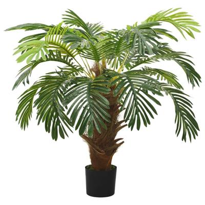 VidaXL Kunstplant met pot cycaspalm 90 cm groen