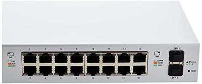 Ubiquiti US-16-150W switch Managed PoE + Gigabit switch met SFP, zilver