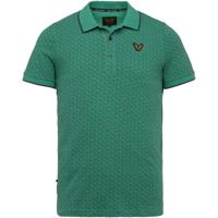 PME Legend slim fit polo met contrastbies groen - thumbnail