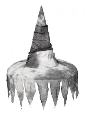 Boland Heksenhoed Met Sluier Dames Polyester 36 Cm Wit/ Grijs One-size