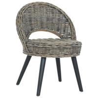 VidaXL Fauteuil kubu rattan zwart - thumbnail