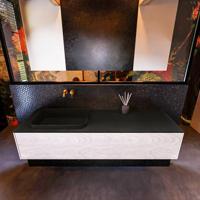 Badkamermeubelset Mondiaz Erin 150 cm met 1 Lade met RIDGE Wastafel Links Urban Zonder Kraangaten Greeploos Mat Underlayment - thumbnail