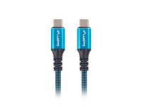 Kabel USB C Lanberg Blauw 50 cm - thumbnail