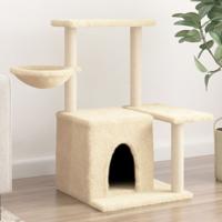 VidaXL Kattenmeubel met sisal krabpalen 83 cm crèmekleurig - thumbnail
