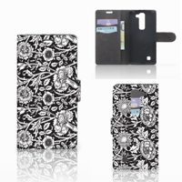 LG Magna | G4C Hoesje Black Flowers - thumbnail