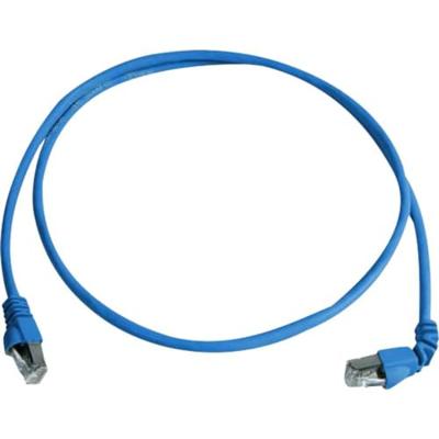 Telegärtner 100008017 RJ45 Netwerkkabel, patchkabel CAT 6A S/FTP 1.00 m Blauw Vlambestendig, Halogeenvrij 1 stuk(s)
