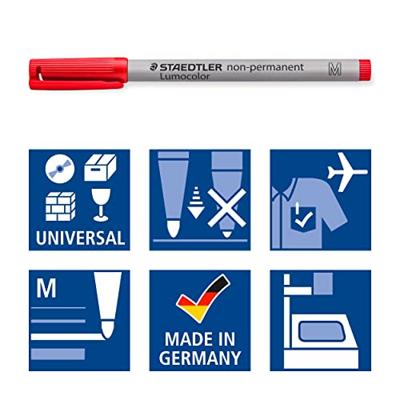 Staedtler Foliestift Lumocolor M non-permanent 315 315 WP4 Blauw, Groen, Rood, Zwart