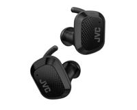 JVC HA-AE5T Draadloze bluetooth-hoofdtelefoon, touch-bediening, slank Aero-design, vermindert windgeluiden, looptijd 27 uur, waterdicht, zweet- en stofdicht, IP55, zwart, klein - thumbnail