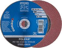 PFERD TOOLS 67612185 PFF 180 A 120 SG STEELOX Lamellenschijf Diameter 180 mm Boordiameter 22.23 mm RVS, Staal 10 stuk(s) - thumbnail