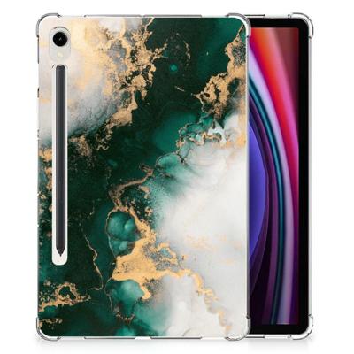 Tablet Back Cover voor Samsung Galaxy Tab S9 Marmer Groen Tablet Back Cover voor Samsung Galaxy Tab S9 Marmer Groen