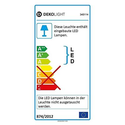 Deko Light 348114 Becrux IV Plafondopbouwarmatuur LED Energielabel: F (A - G) 21.0 W Zilver
