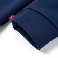Kindertrui met vosprint 140 marineblauw - thumbnail