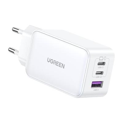 UGREEN Nexode Laadadapter 65 W USB-C bus, USB-C bus, USB-A-bus Wit Binnen
