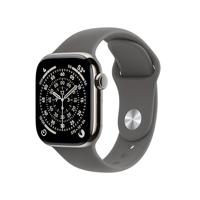 Apple Watch Series 11 GPS + Cellular - 42 mm - Cassa in titanio ardesia - Cinturino Sport nero - M/L - thumbnail