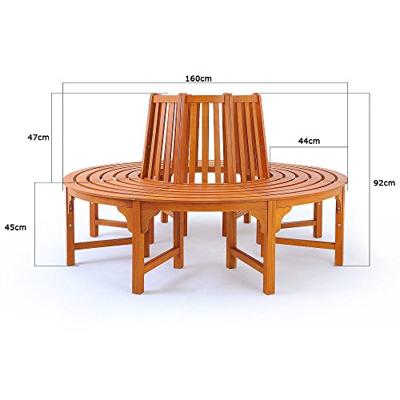 Boombank Ø 160cm gemaakt van eucalyptus hout - FSC gecertificeerd