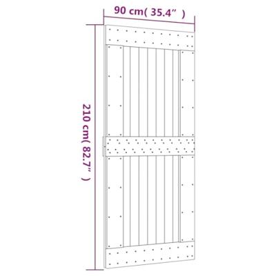VidaXL Deur narvik 90x210 cm massief grenenhout