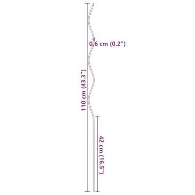 VidaXL Plantenstok spiraal 110 cm gegalvaniseerd staal 20 st