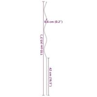 VidaXL Plantenstok spiraal 110 cm gegalvaniseerd staal 20 st - thumbnail