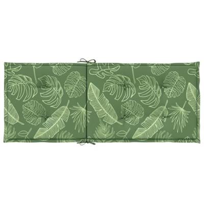 VidaXL Stoelkussens 6 st hoge rug bladpatroon stof