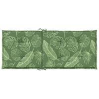 VidaXL Stoelkussens 6 st hoge rug bladpatroon stof - thumbnail