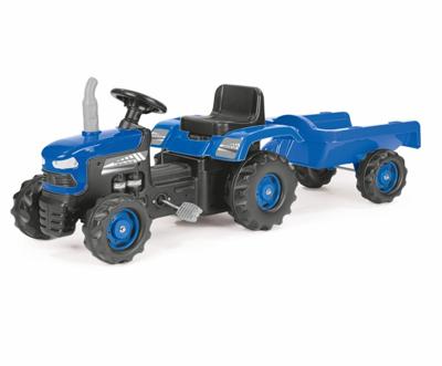 Dolu Traptractor met Aanghanger & Claxon Blauw/Zwart