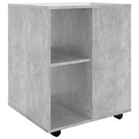 VidaXL Rolkast 60x53x72 cm bewerkt hout betongrijs - thumbnail