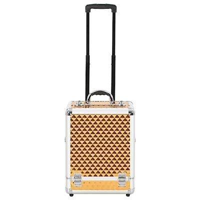 Make-up trolley 35x29x45 cm aluminium goudkleurig Make-up trolley 35x29x45 cm aluminium goudkleurig