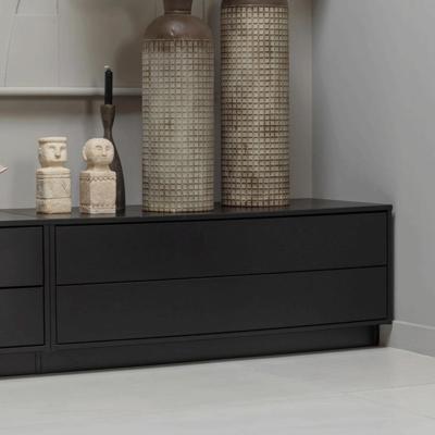 WOOOD TV-meubel 'Finca' Mat zwart, 100cm WOOOD TV-meubel 'Finca' Mat zwart, 100cm