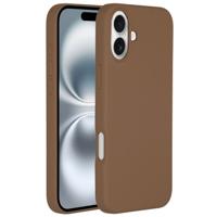 Accezz Liquid Silicone Backcover met MagSafe iPhone 16 Plus Telefoonhoesje Bruin - thumbnail