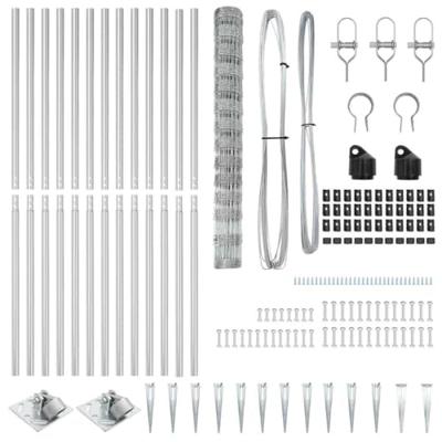 Weidehekwerk Zilver 25 x 1.4 m Gegalvaniseerd staal