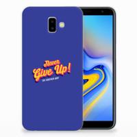 Samsung Galaxy J6 Plus (2018) | Siliconen hoesje | met naam Never Give Up - thumbnail