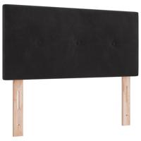 Boxspringbed met matras fluweel zwart 90x200 cm - thumbnail