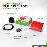 Tunturi gymbal l fitnessbal incl pomp l 75cm l rood - thumbnail