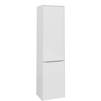 Villeroy & Boch Subway 3.0 Badkamerkast - opbouw - 45x35x170cm - 1 rechtsdraaiende softclose deur - aluminium glanzende greep - spaanplaat - brilliant white C59300VE Villeroy & Boch Subway 3.0 Badkamerkast - opbouw - 45x35x170cm - 1 rechtsdraaiende softclose deur - aluminium glanzende greep - spaanplaat - brilliant white C59300VE