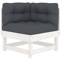 Hoekbank met kussens massief grenenhout - thumbnail