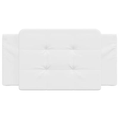 Hoofdbordkussen 100 cm kunstleer wit