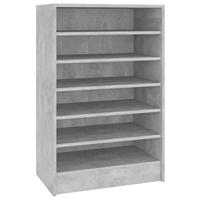 VidaXL Schoenenkast 60x35x92 cm bewerkt hout betongrijs - thumbnail