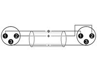 Omnitronic 3022075A XLR Adapterkabel [1x XLR-stekker 3-polig - 1x XLR-stekker 3-polig] 0.20 m Zwart - thumbnail