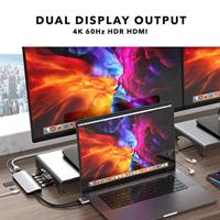 Hyper Drive VIPER 10-in-2 USB-C Hub dockingstation - thumbnail