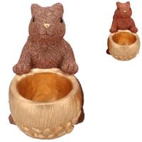 Daan Kromhout Schaal jingle eekhoorn zittend nude/koperkleurig 22 cm 2 assorti | 6 stuks - thumbnail