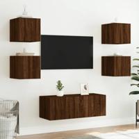 Tv-wandmeubel met LED-verlichting 30,5x35x30 cm bruineiken - thumbnail