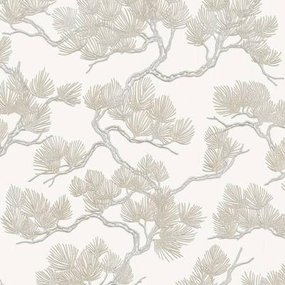 Dutch Wallcoverings Wall Fabric/Bs1 Pine Tree White - Wit