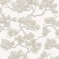 Dutch Wallcoverings Wall Fabric/Bs1 Pine Tree White - Wit - thumbnail